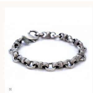 BICO Australia 'Construct' Handmade Silver-Plated Pewter Bracelet NWT